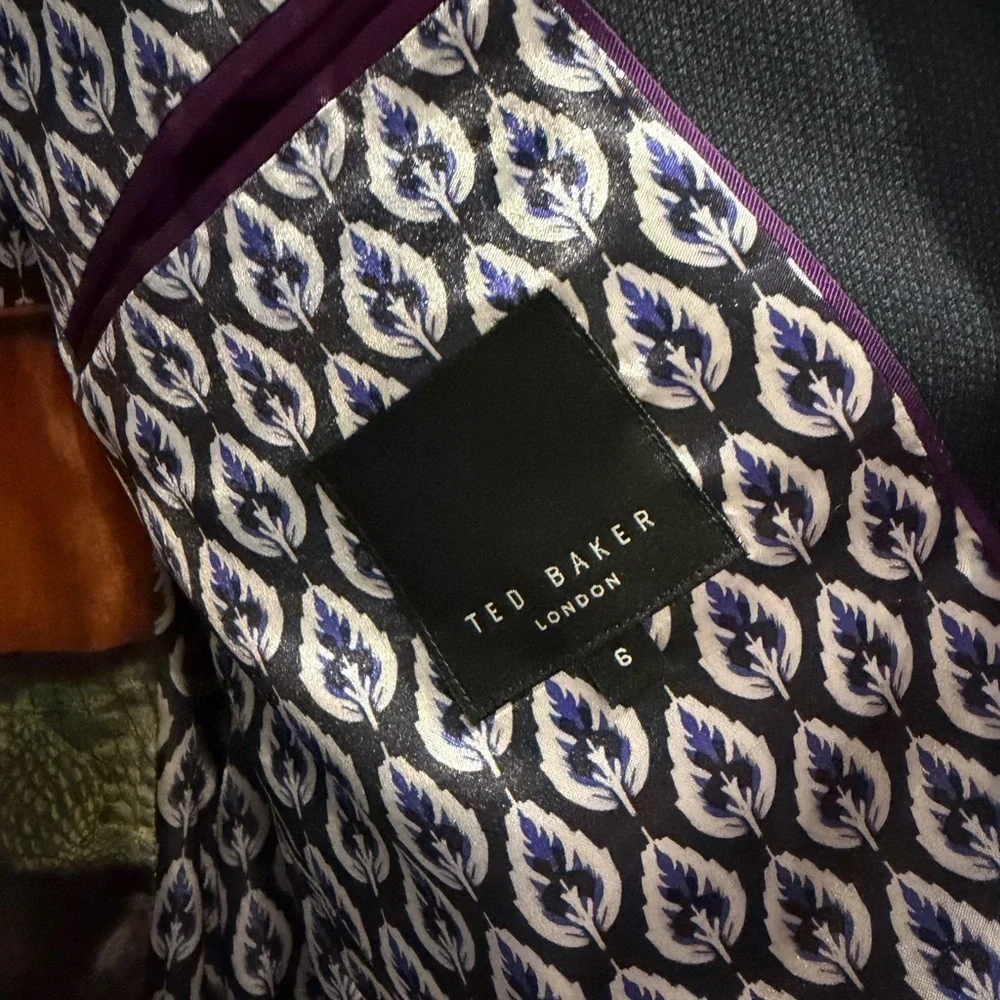 Ted Baker Midnight Blue Blazer with Patterned Lining